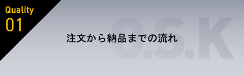 注文から納品までの流れ